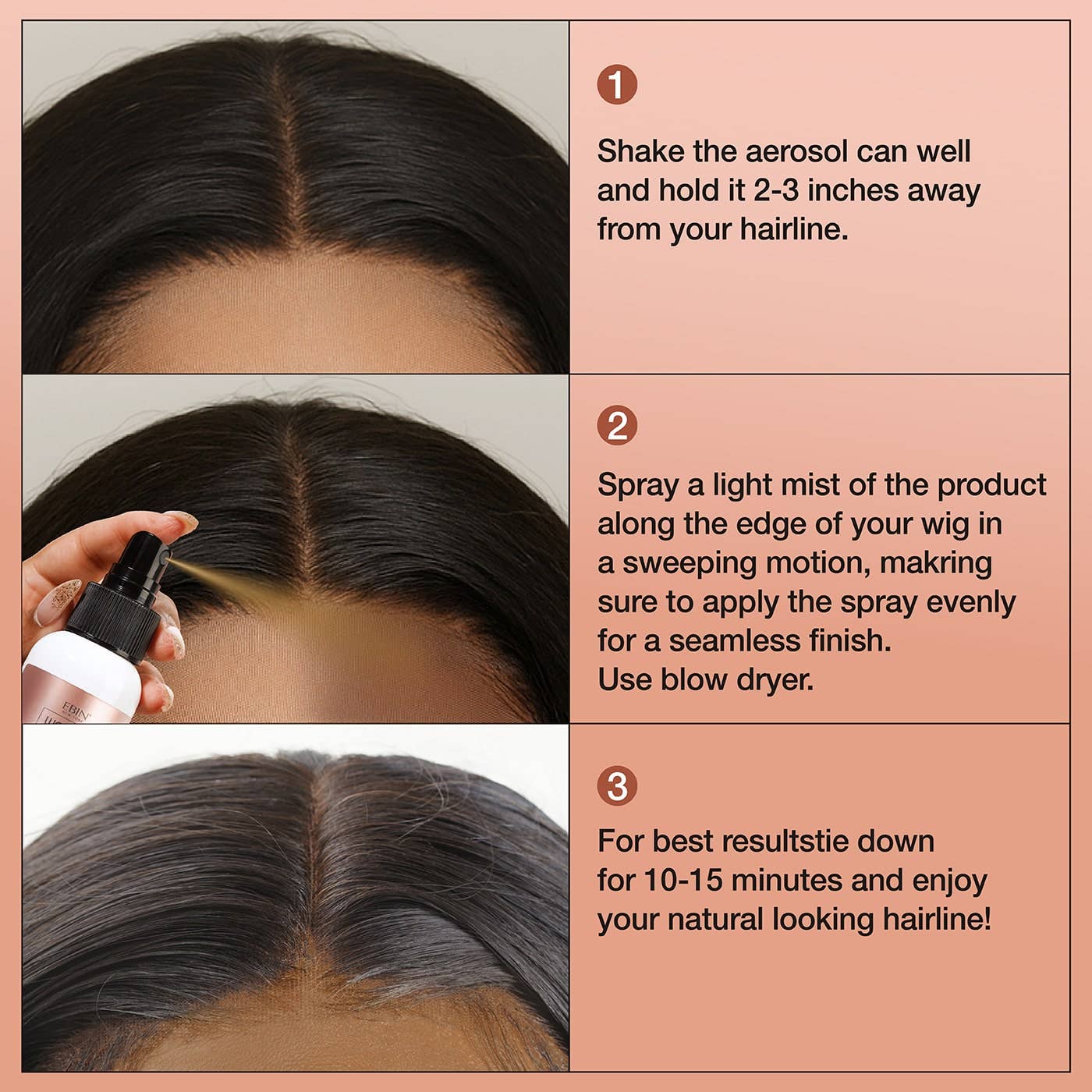 Wonder Lace Bond GLUELESS - Tinted Lace Melt Spray: Medium Dark Brown