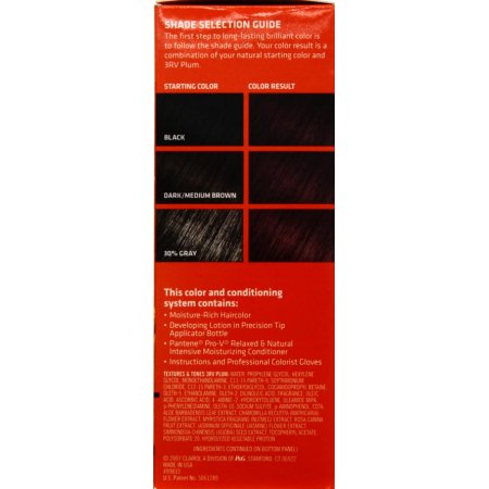 Clairol Textures & Tones Hair Dye Ammonia-Free Permanent Hair Color 3RV Plum