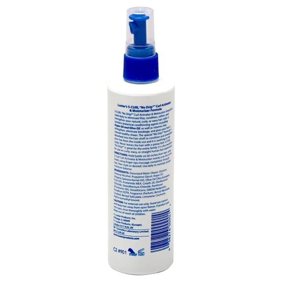 S-Curl Anti-Frizz "No Drip" Curl Activator Moisturizer Hair Spray with Glycerin, 12oz