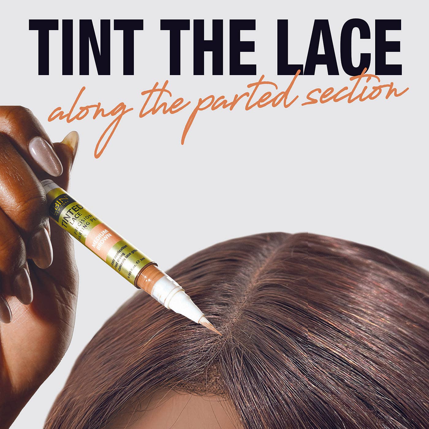 Tinted Lace Precision Parting Pen: Light Warm Brown