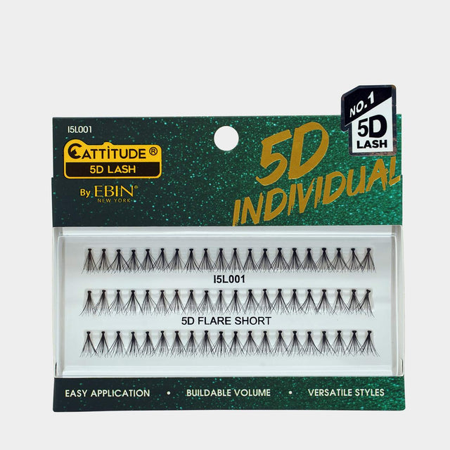 Cattitude 5D Individual Lash- Short Knot-Free EyeLashes I5L001