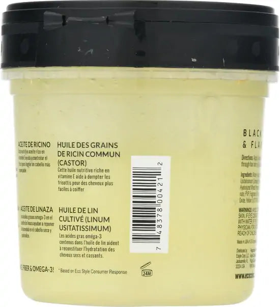 Eco Style Professional Styling Gel Black Castor & Avocado Oil