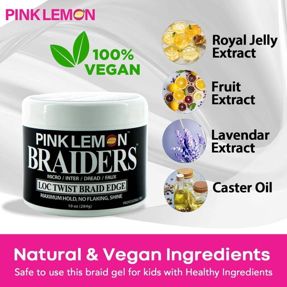 Pink Lemon Braiders Lock Twist Braid Edge - 5oz