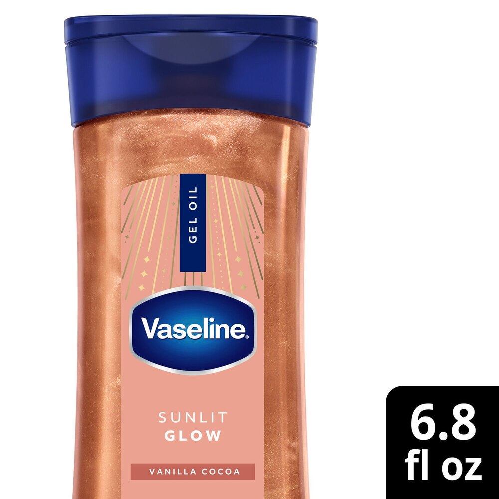 Vaseline Glazed & Glisten Sunlit Glow Shimmering Body Oil - Vanilla Cocoa