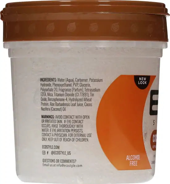 Eco Style Professional Styling Gel Coconut Oil Max Oil
