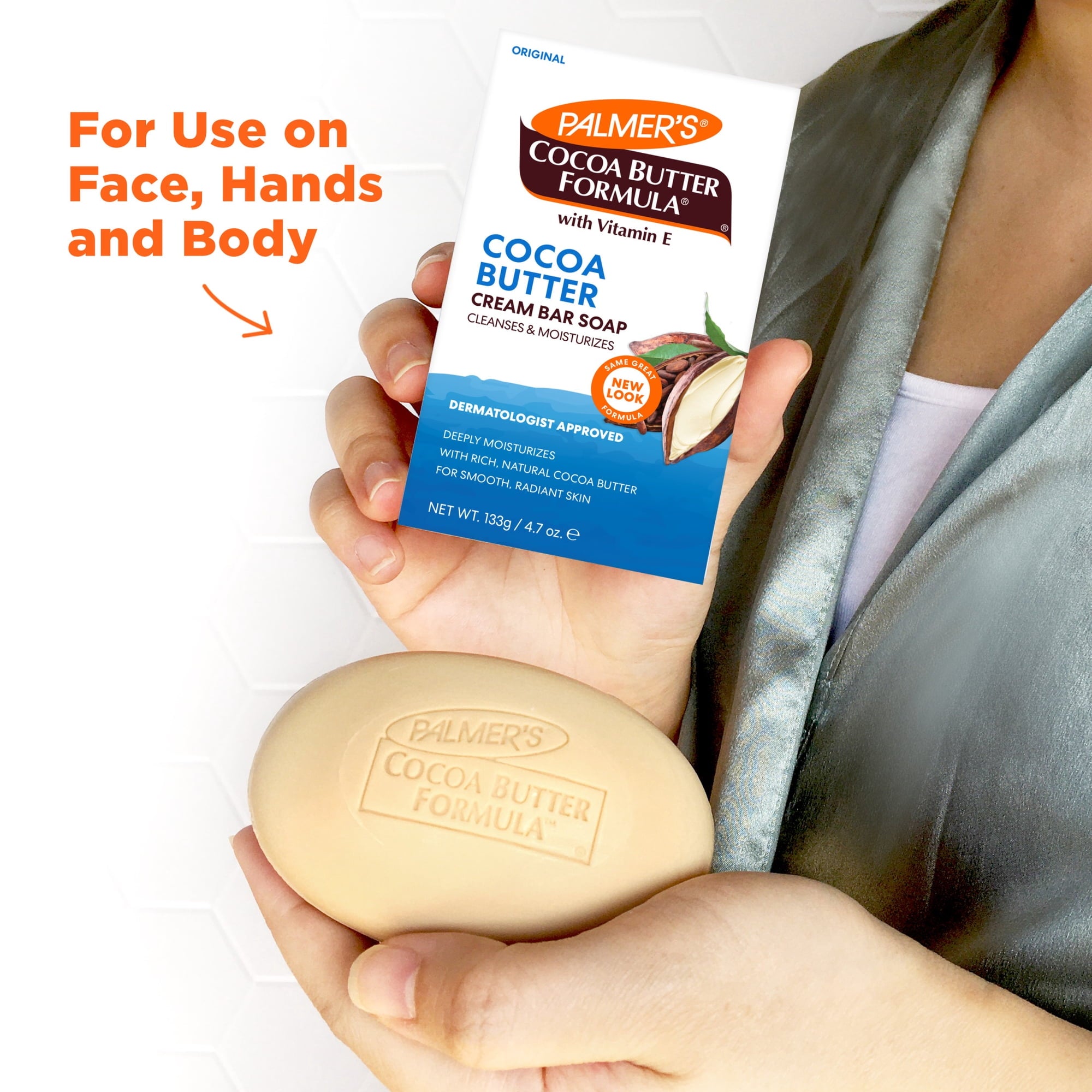 Palmer's Cocoa Butter Formula Daily Skin Therapy Cream Soap Bar with Vitamin E - 4.7oz