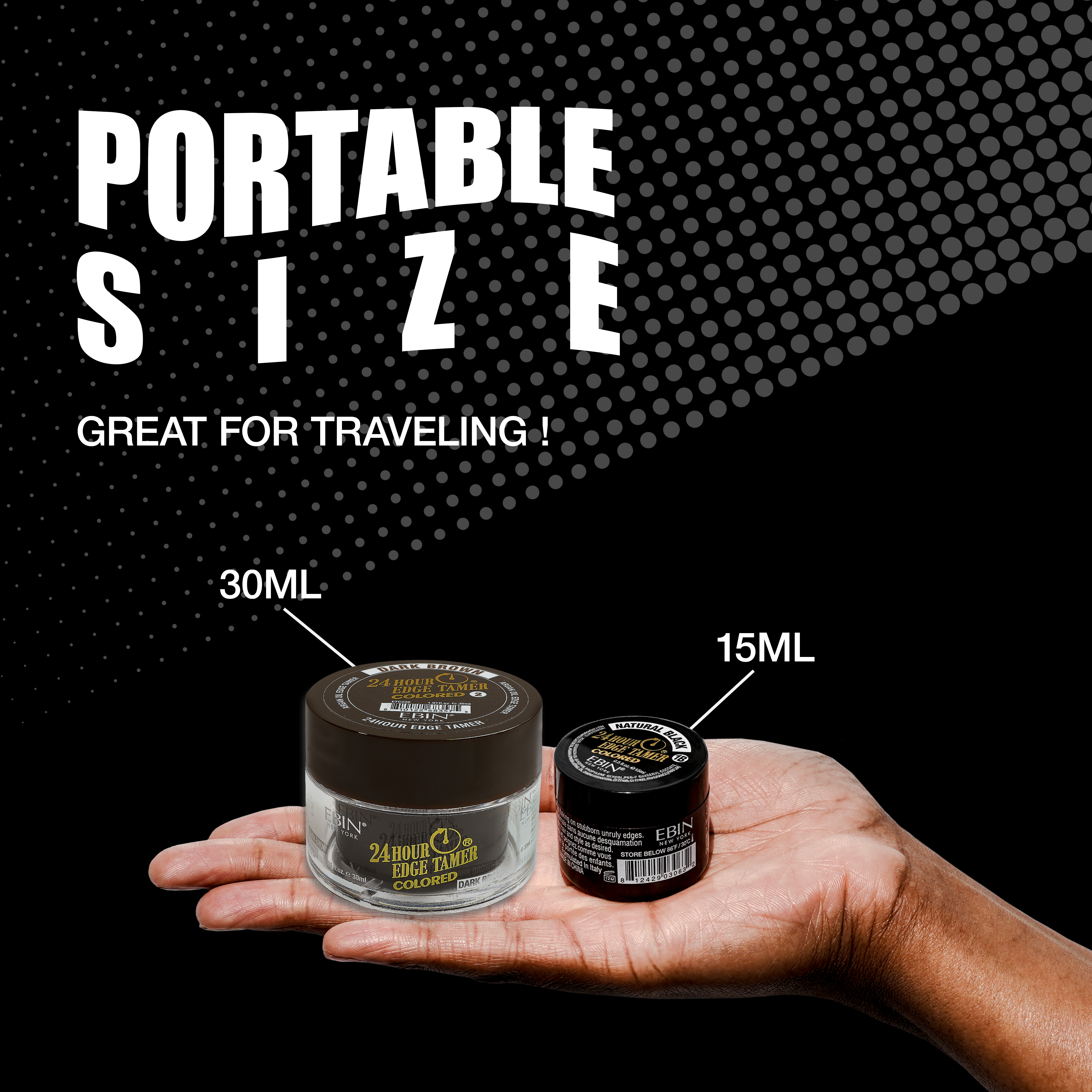 24 Hour Colored Edge Tamer - Jet Black: 1.01oz