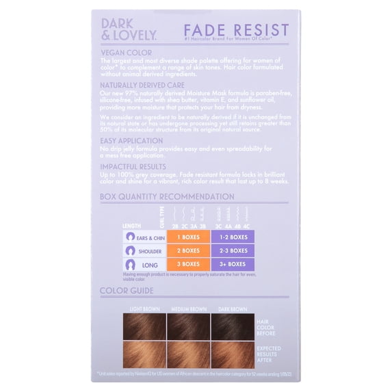 Dark & Lovely Fade Resist Permanent Hair Color, 380 Chestnut Blonde