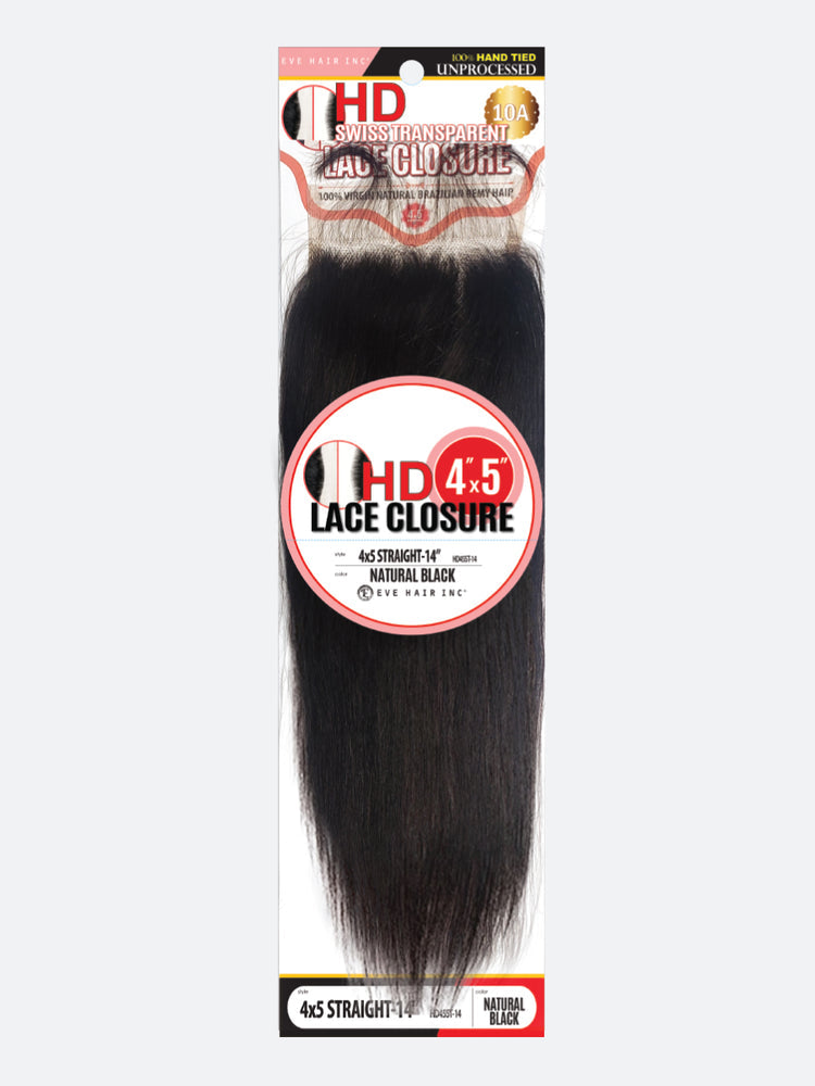 4X5 HD Swiss Lace Closure Straight