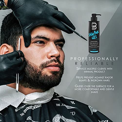 L3 Level 3 Clear Shaving Gel for Men, Straight Razor, Ice, 16.9oz