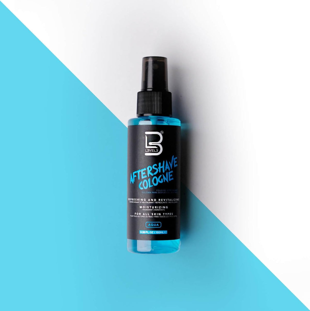 L3 Level 3 After Shave Spray Cologne for Men, Aqua, 3.38oz