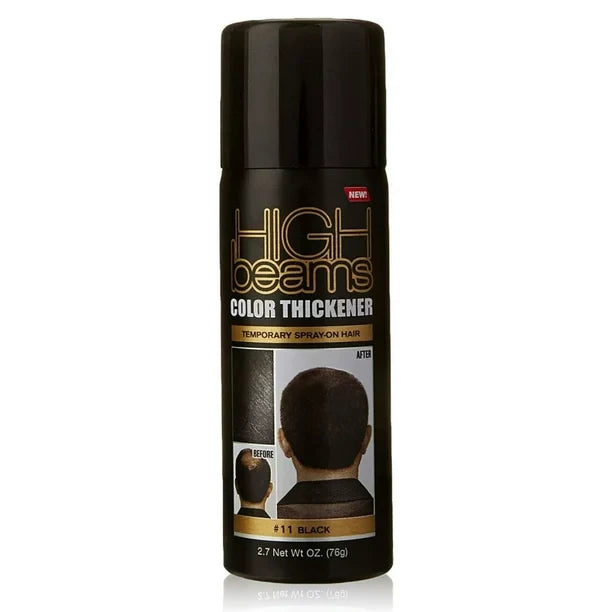 High Beams Temporary Spray On Hair Color Thickener, Black, 2.7oz