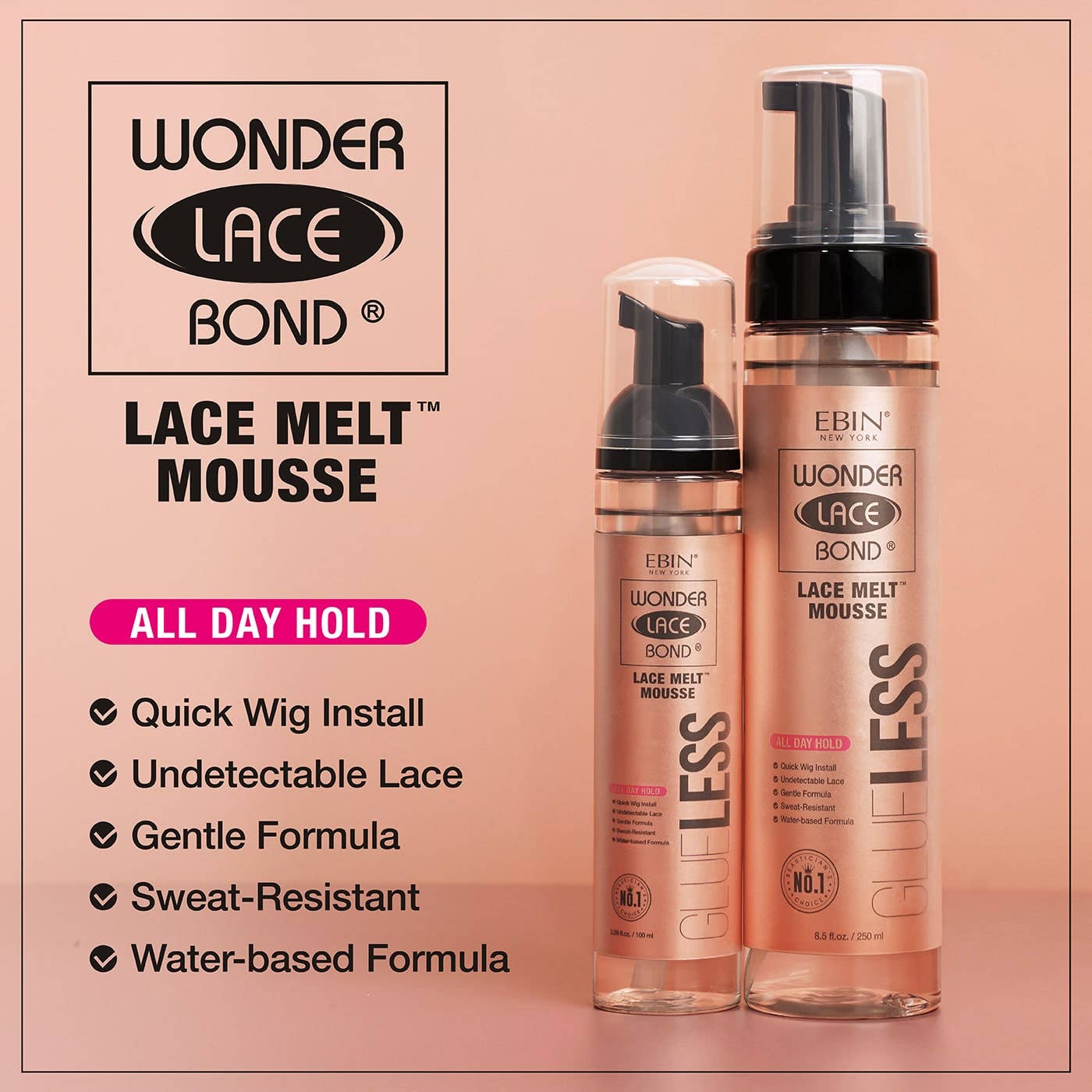 Wonder Lace Bond GLUELESS - Lace Melt Mousse: 3.38oz (100ml)