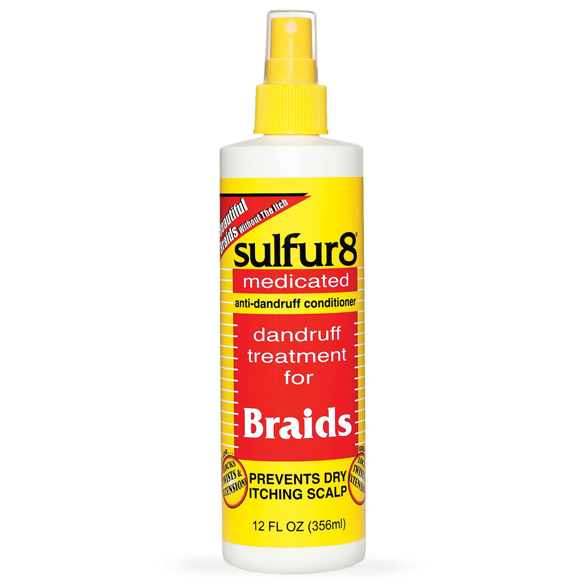 Sulfur8 Dandruff Treatment For Braids 12 oz. Spray by Sulfur 8