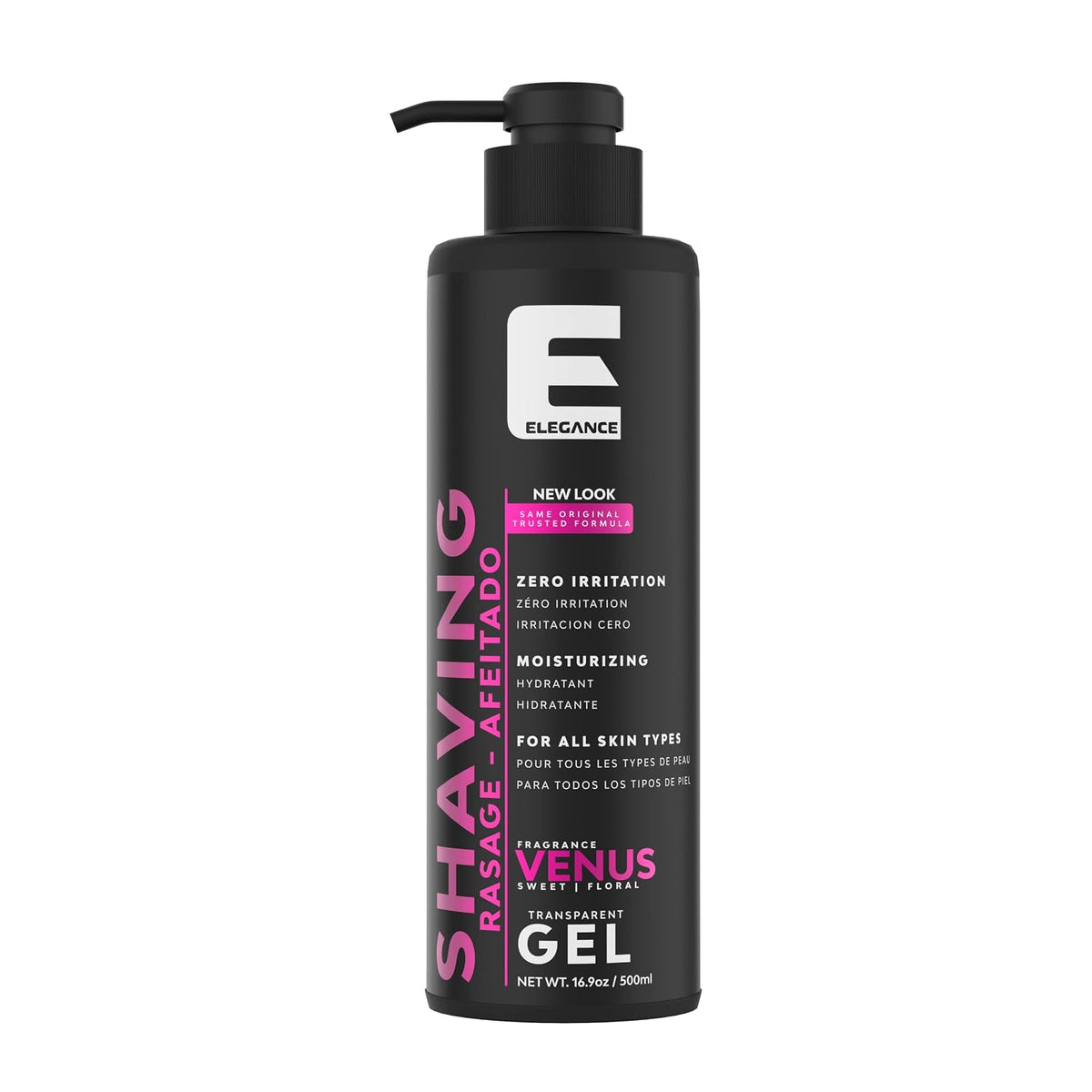 E Elegance Barber Accessories - Floral Venus Fragrance Transparent Shaving Gel For Men 16.9oz