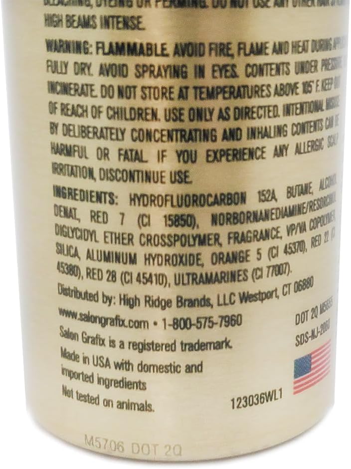High Beams Temporary Spray On Hair Color Thickener, Burgundy, 2.7oz
