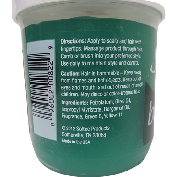 Softee Bergamot Hair Dress and Pressing Oil, 5 oz