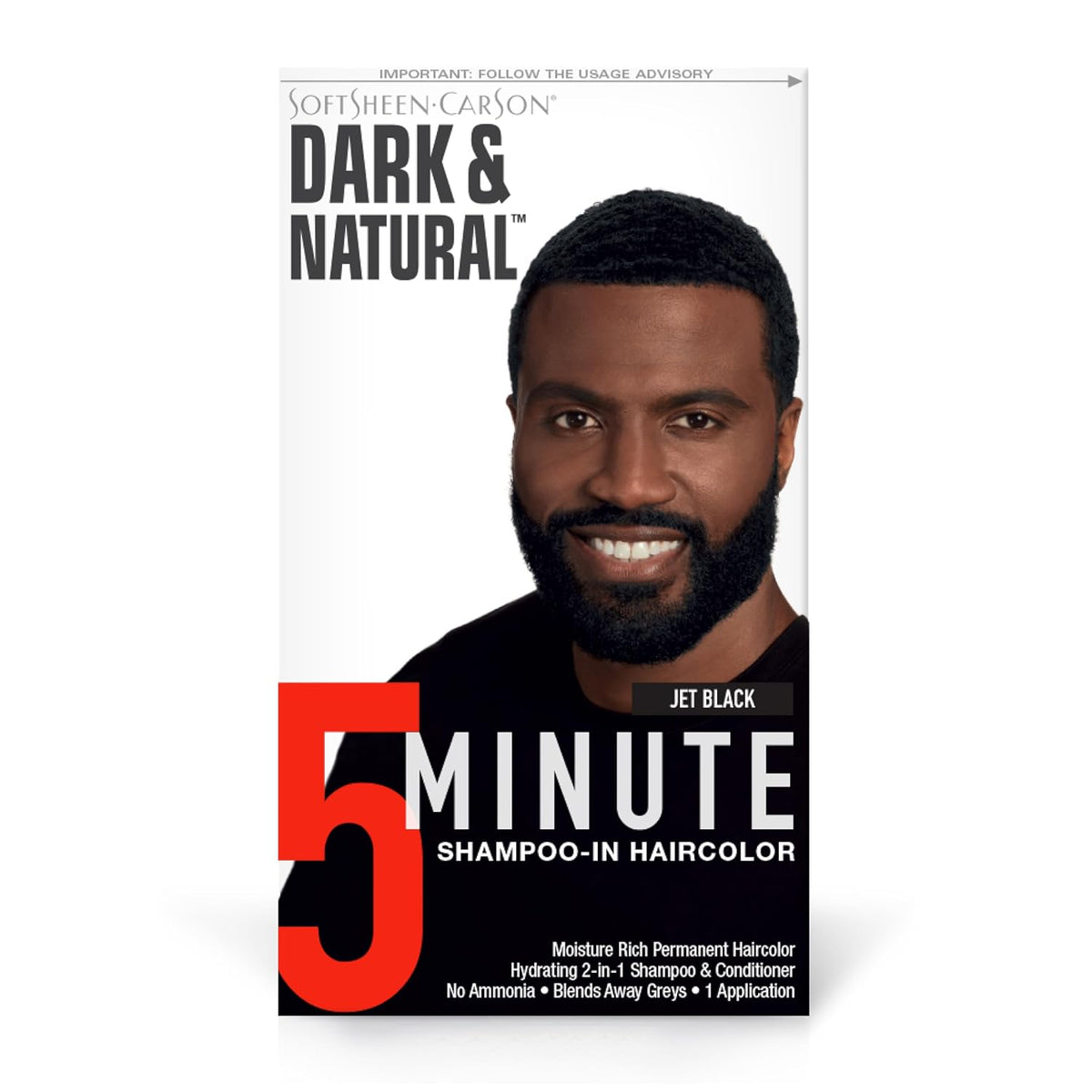 SoftSheen-Carson Dark & Natural 5 Minute Shampoo-In Haircolor, Jet Black