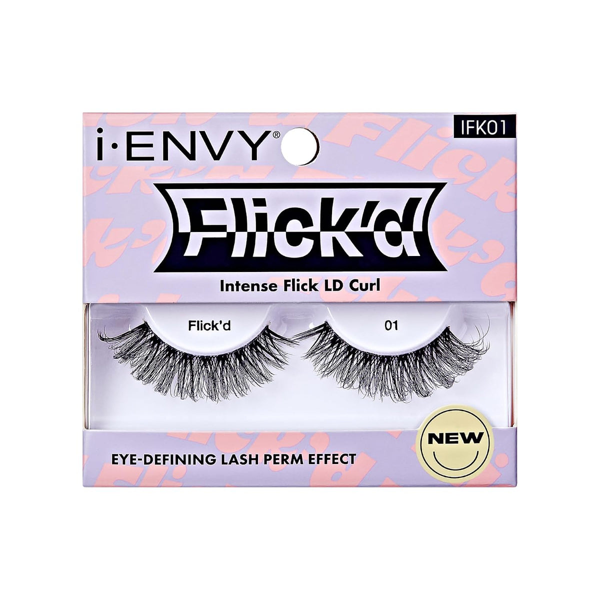 i-ENVY False Lashes Flick'd D-Curl Strip Lashes Volume - IFK01