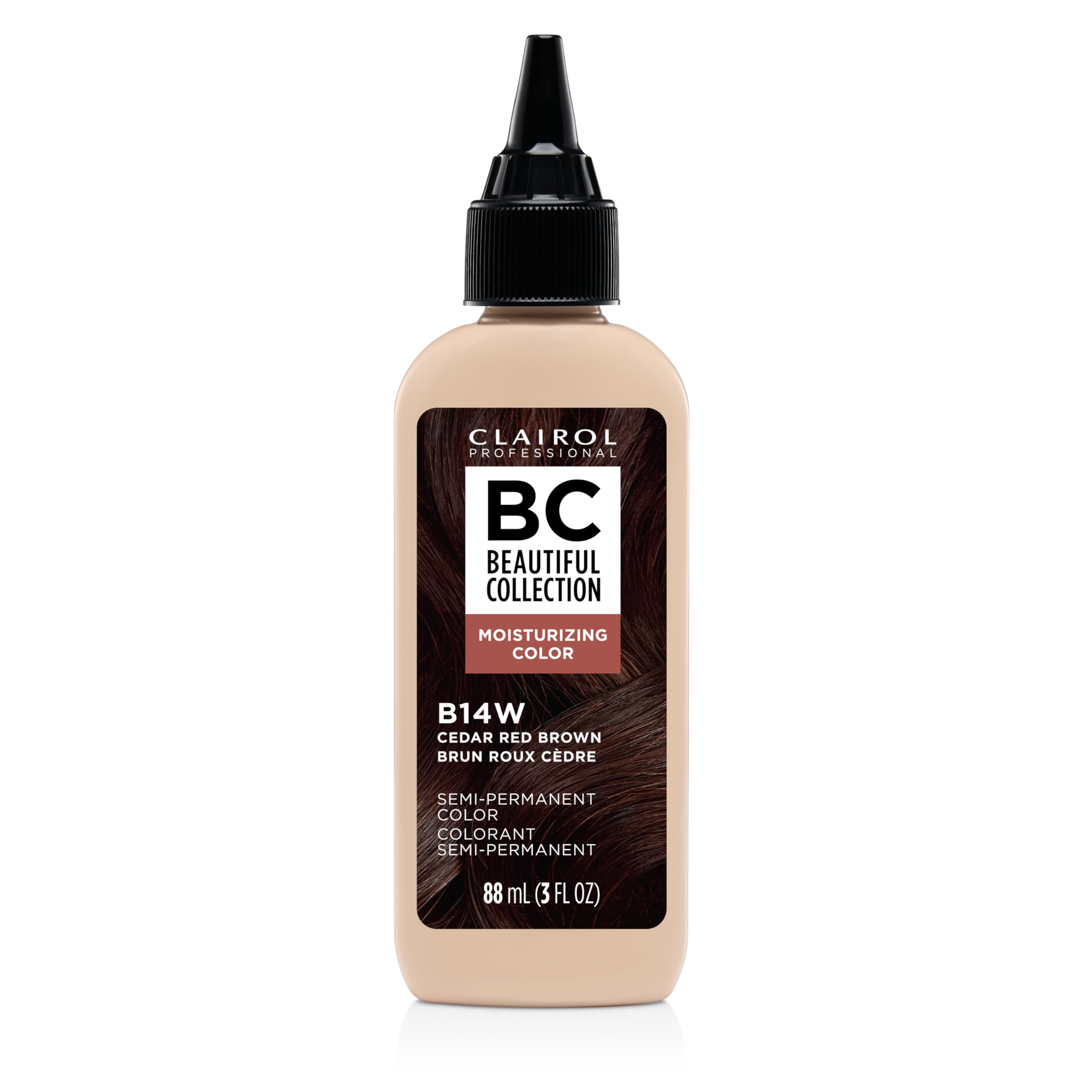 Clairol Beautiful Collection Advanced Gray Solution Hair Color, B14W Cedar-Red Brown, 3oz