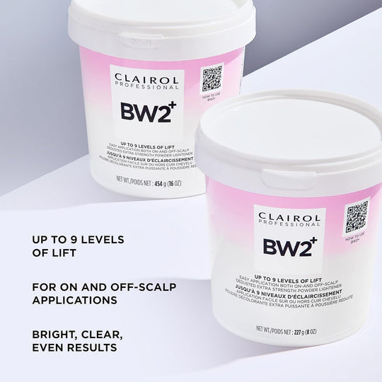 Clairol Professional BW2+ Dedusted Extra Strength Powder Lightener 8 oz