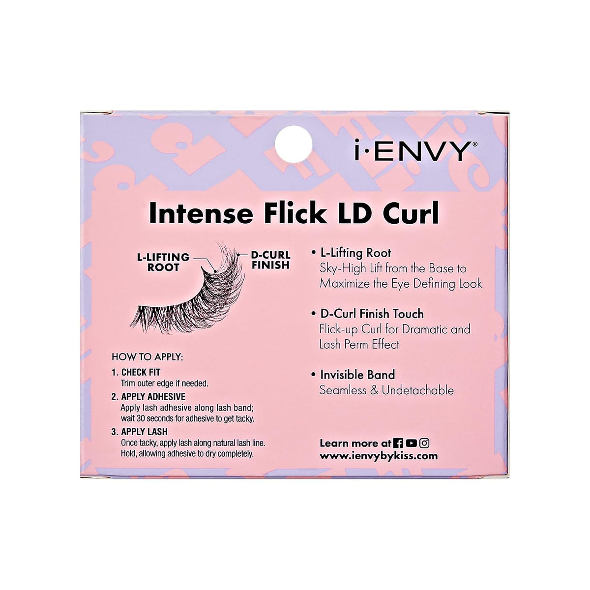 i-ENVY False Lashes Flick'd D-Curl Strip Lashes Volume - IFK01