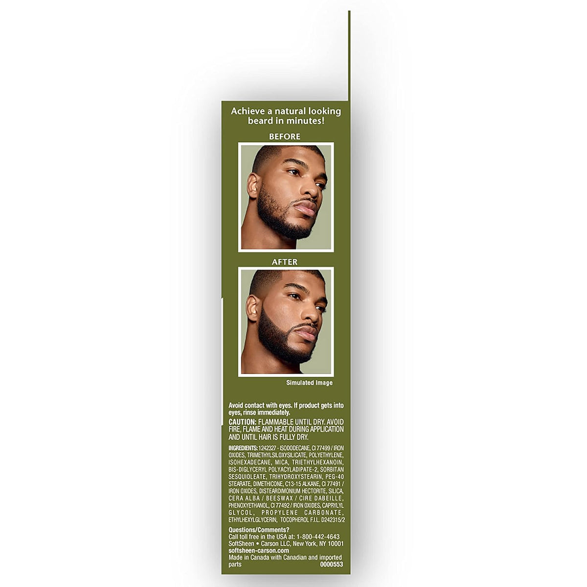 SoftSheen Carson Magic Grooming Beard Filler Pencil Brush for Men, 0.05oz