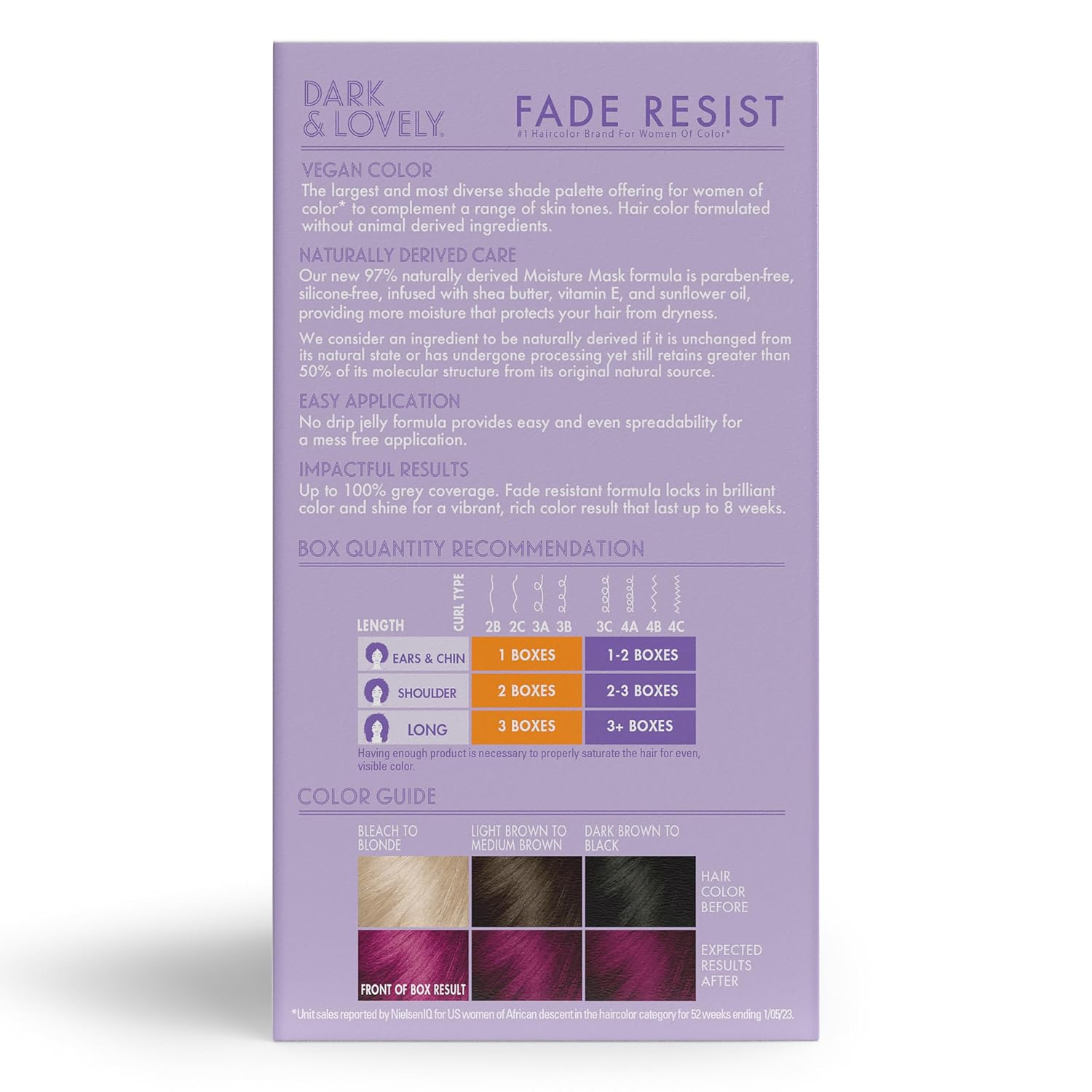 Dark & Lovely Fade Resist Permanent Hair Color, 522 Poppin Pink
