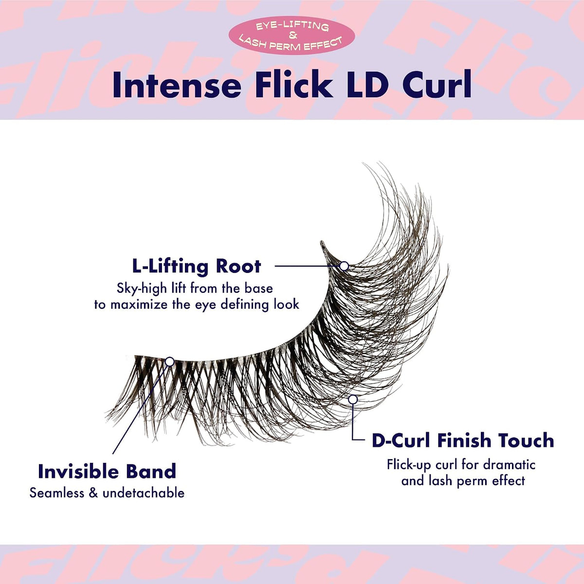 i-ENVY False Lashes Flick'd D-Curl Strip Lashes Volume - IFK01