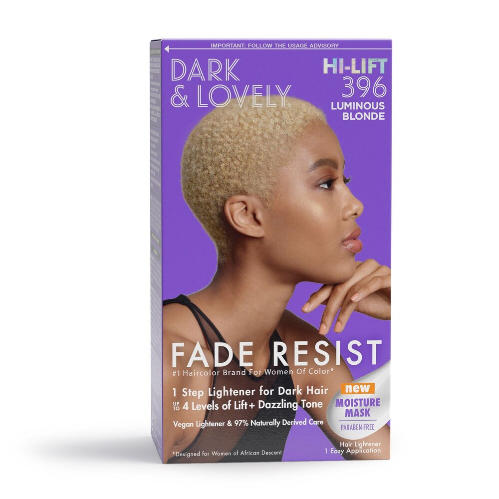 Dark & Lovely Fade Resist Permanent Hair Color, 396 Luminous Blonde