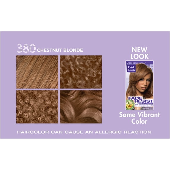Dark & Lovely Fade Resist Permanent Hair Color, 380 Chestnut Blonde