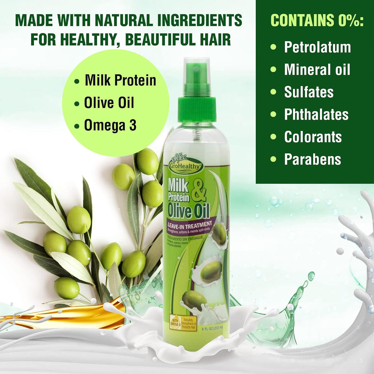 Sofn'free Gro Healthy Milk and Olive Leave-in Treatment