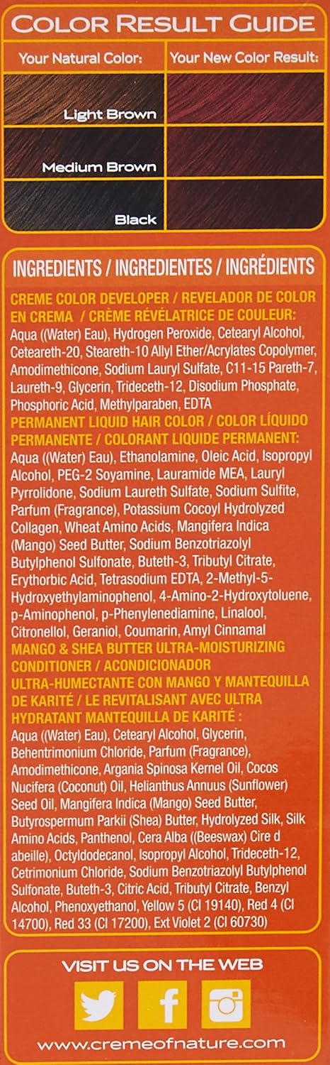 Creme of Nature Exotic Shine Permanent Hair Color - Red Hot Burgundy C30