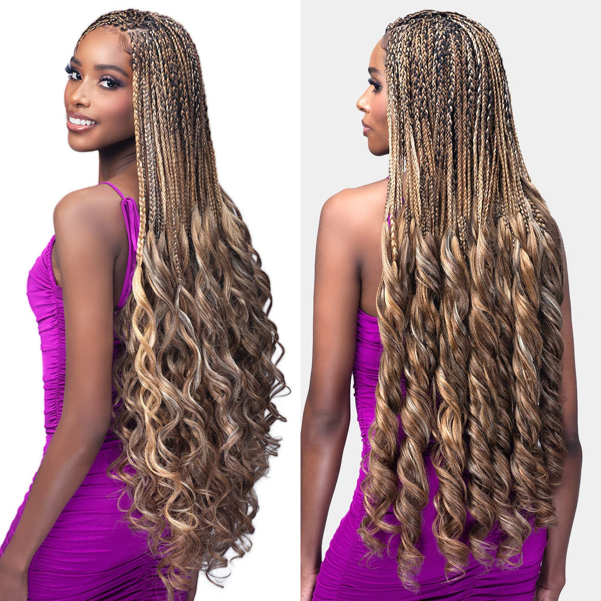 Bobbi Boss Boss Pre-Stretched Braids 3X Knotless French Curl Braiding Hair 28"