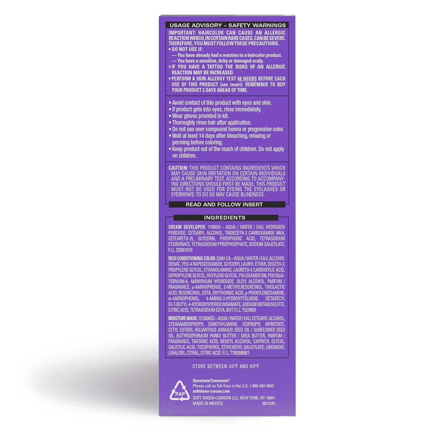 Dark & Lovely Fade Resist Permanent Hair Color, 377 Sun Kissed Brown
