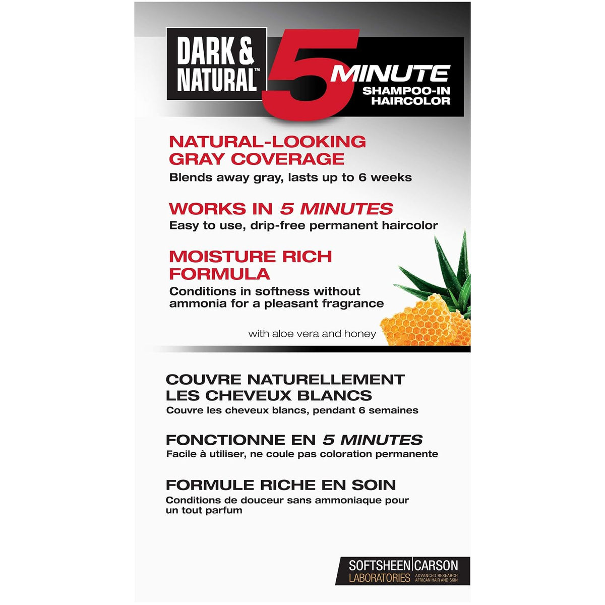 SoftSheen-Carson Dark & Natural 5 Minute Shampoo-In Haircolor, Jet Black