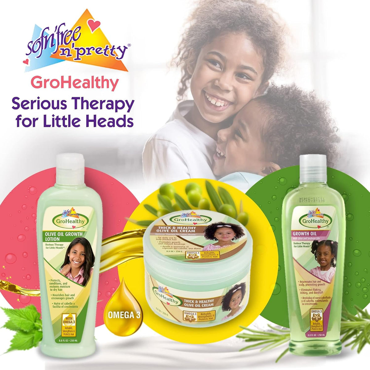 Hair Growth Lotion with Olive Oil Repairs 8.8oz