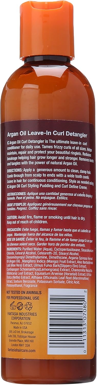 Fantasia Argan Oil Leave in Curl Detangler, 8oz
