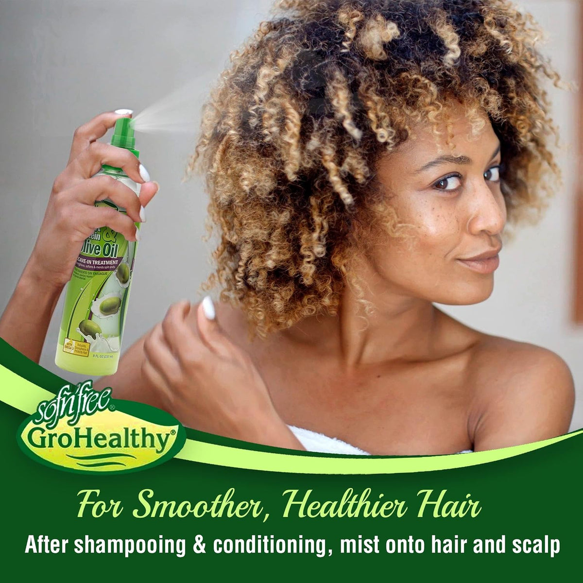 Sofn'free Gro Healthy Milk and Olive Leave-in Treatment