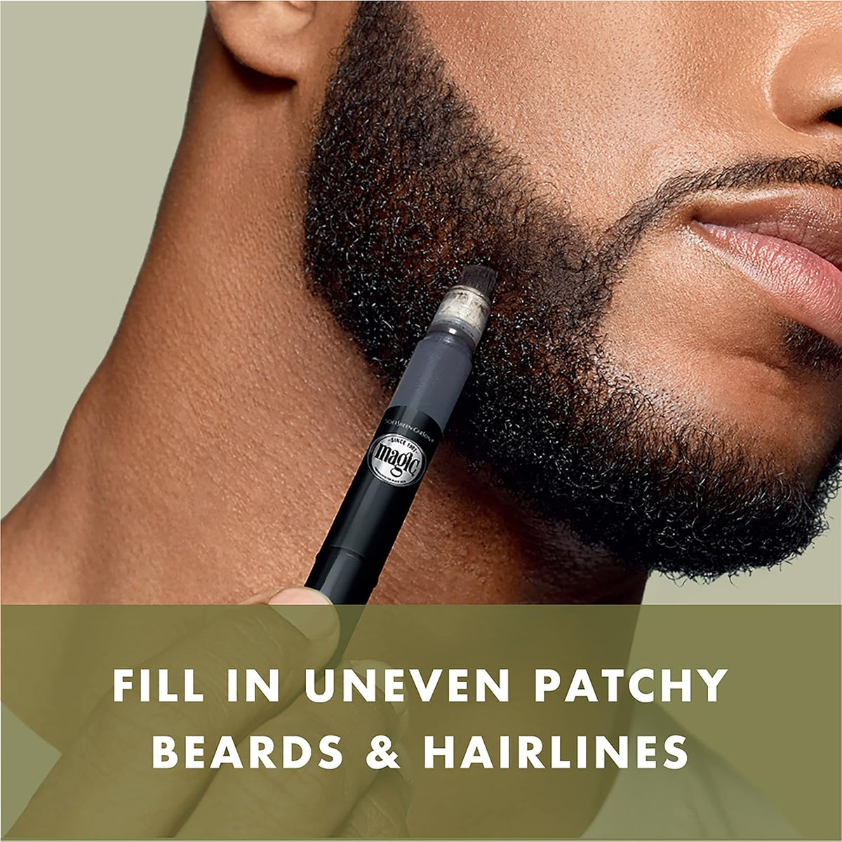 SoftSheen Carson Magic Grooming Beard Filler Pencil Brush for Men, 0.05oz