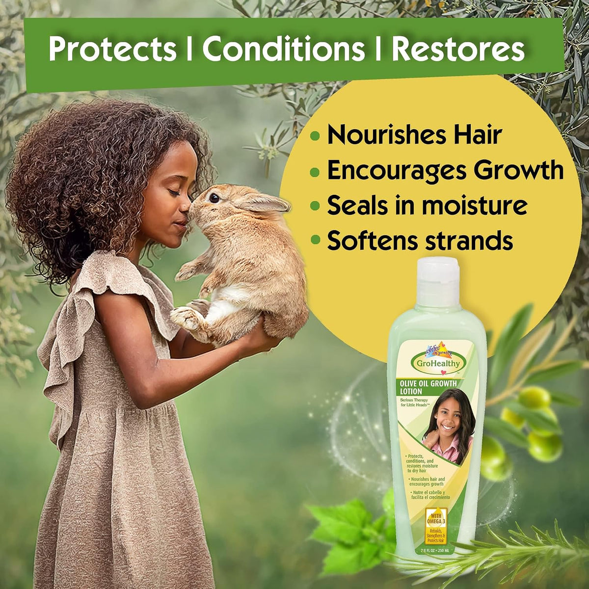 Hair Growth Lotion with Olive Oil Repairs 8.8oz