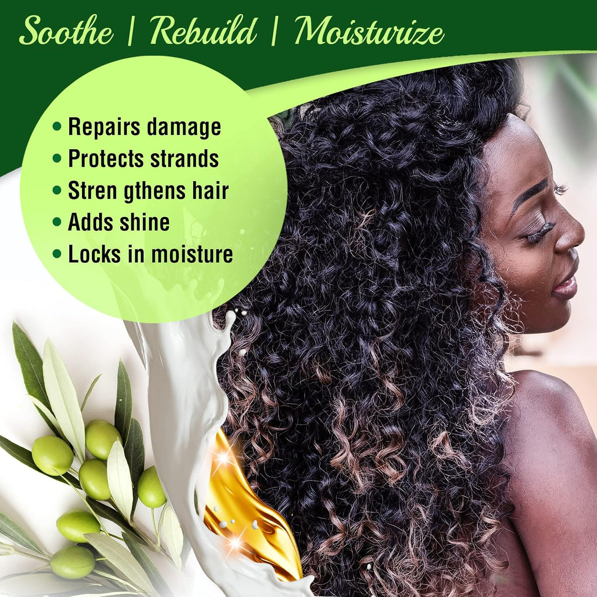 Sofn'free Gro Healthy Milk and Olive Leave-in Treatment