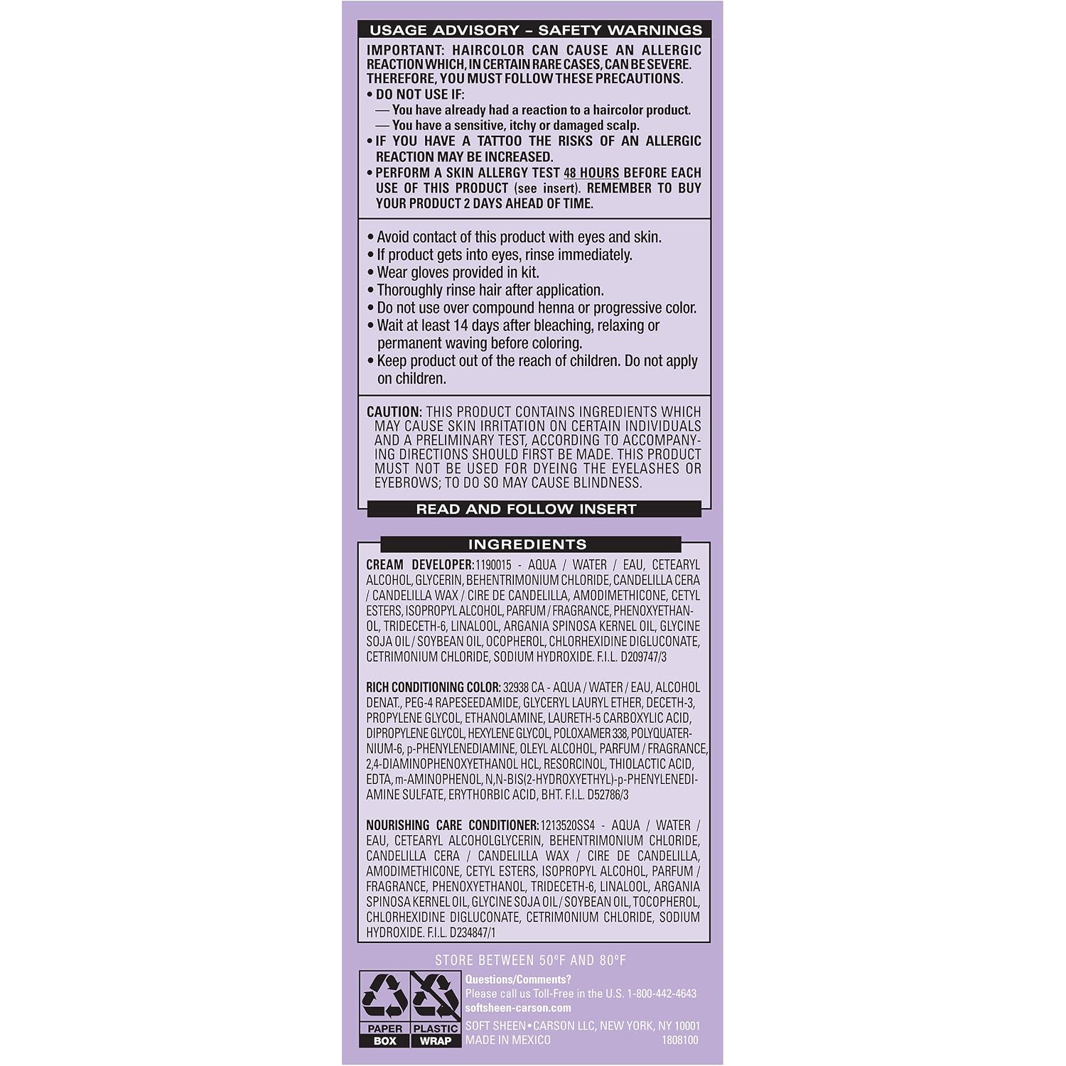 Dark & Lovely Fade Resist Permanent Hair Color, 382 Midnight Blue