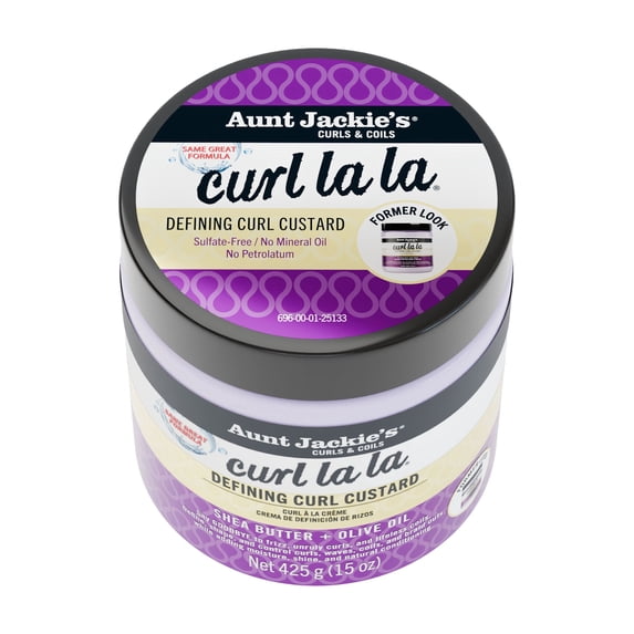 Aunt Jackie's Curl La La Defining Curl Custard Moisturizing Hair Cream, 15 oz