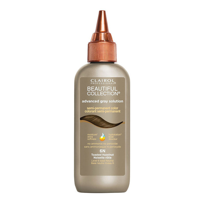 Clairol Beautiful Collection Advanced Gray Solution Hair Color, 6N Toasted Hazelnut, 3oz