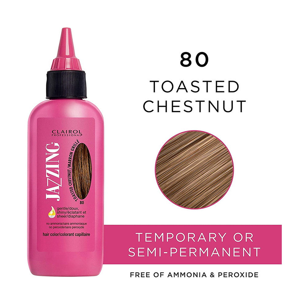 Clairol Professional Jazzing Temporary Hair Color, #80 Toasted Chestnut, 3 Oz