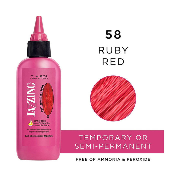 Clairol Professional Jazzing Temporary Hair Color, #58 Ruby Red, 3 Oz