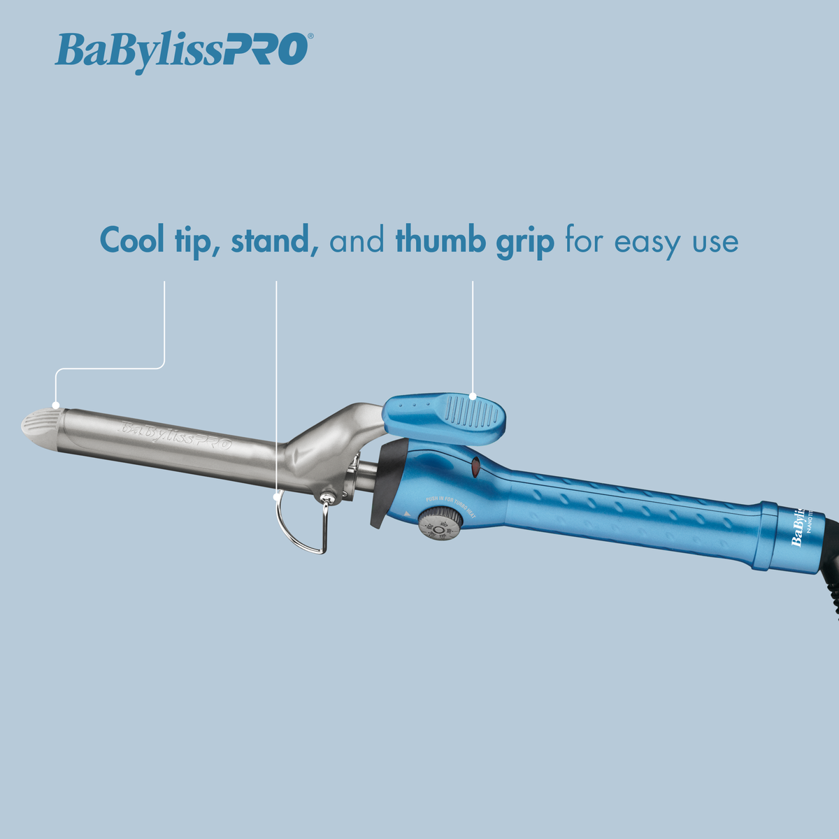 BaBylissPRO Nano Titanium ¾" Spring Curling Iron