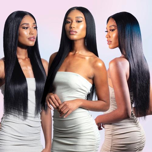 Shake-N-Go Virgin Remy Hair Weave Glossy 3 Bundles Straight