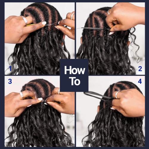 Bobbi Boss Human Hair Crochet Braids Indiremi Seamless Feather Crochet Deep Wave 18"(50g)